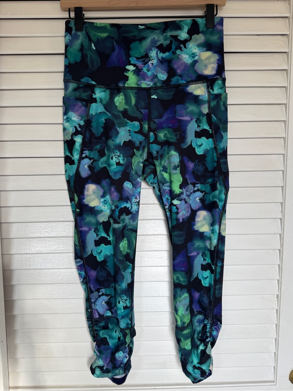 all in motion Women's Floral High-Waist Leggings - Teal, Navy & Purple